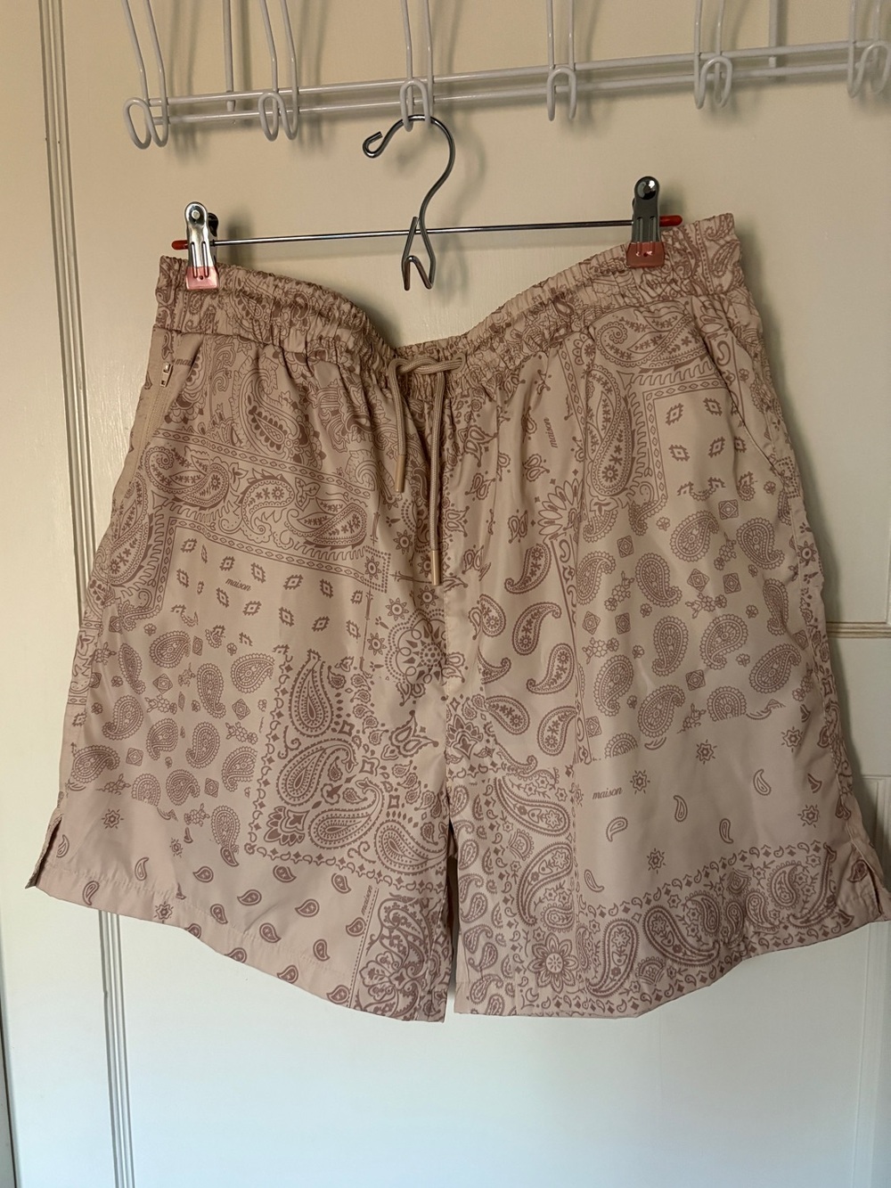 Maison Article Paisley Drawstring Shorts